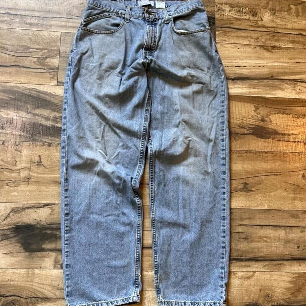 Levi-s Men's Blue and Grey Jeans